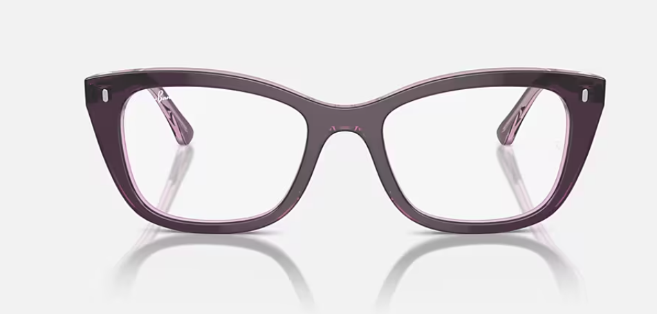 Ray Ban RB5433 Polished Violet On Transparent Pink
